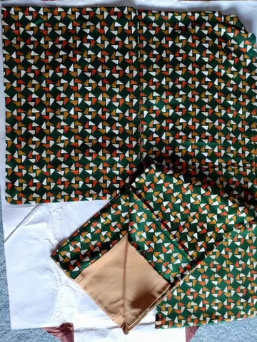 코몬 이중 기모노 순수 실크