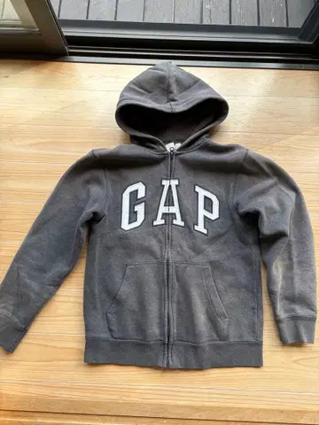 GAP 그레이 후드티 프론트 지퍼