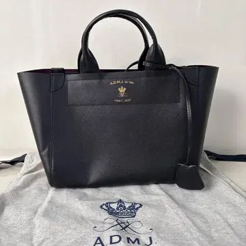 A.D.M.J. 블랙 토트 천연 가죽