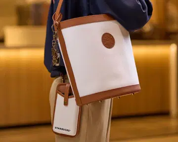 STARBUCKS 토트백 화이트/브라운