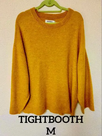 TIGHTBOOTH 모헤어 혼방 울 크루넥 니트 스웨터 M