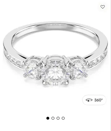 스와로브스키 still attract 3스톤 하프 이터니티 반지