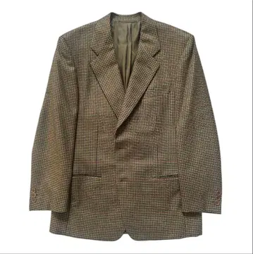 새상품급 발렌타인 울 체크 무늬 테일러드 자켓 스코틀랜드