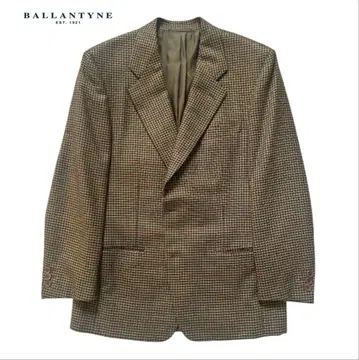 새상품급 발렌타인 울 체크 무늬 테일러드 자켓 스코틀랜드