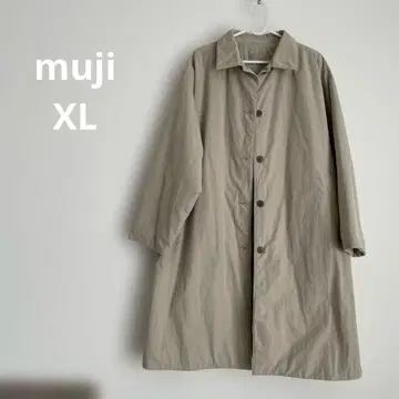 MUJI XL 롱 코트 라이트 그레이