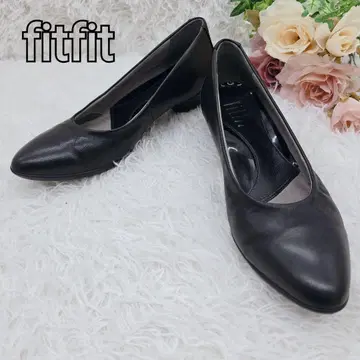 컨디션 최상 핏핏 천연 가죽 포인티드 펌프스니커즈 II 블랙 23.5cm