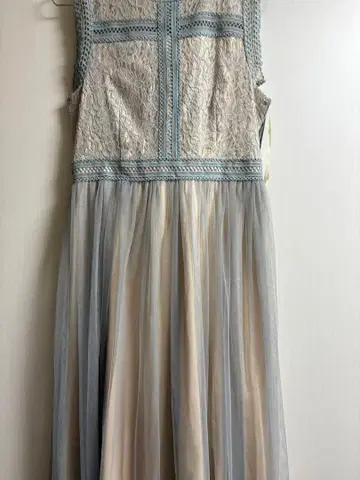 총 클래시컬 원피스 파티 드레스 결혼식 새상품 스카이블루 무릎 아래 기장