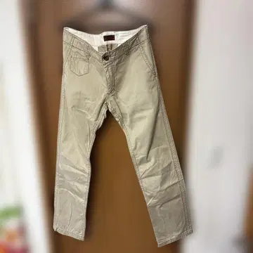 Johnbull 베이지 치노 팬츠 플랩 포켓