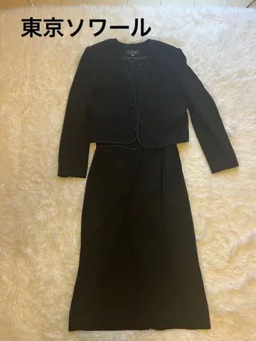 LUNASOiR 도쿄 소와르 블랙 포멀 원피스 자켓 포함 9호