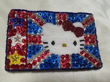 초 레어 헬로키티 유니언 잭 비즈 소품함