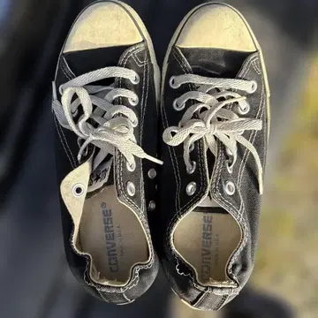 Converse 블랙 로우컷 스니커즈