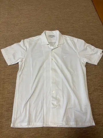 LACOSTE 화이트 피케 셔츠 US XS