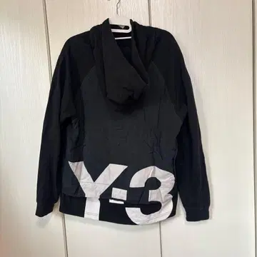 Y-3 블랙 로고 그래픽 후디 M 사이즈