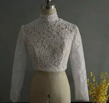 레이스 크롭 웨딩 볼레로 블라우스