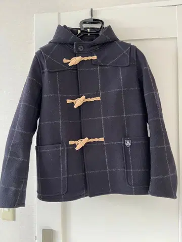 새상품급 ORCIVAL 울 더플 코트 네이비 후드 부착