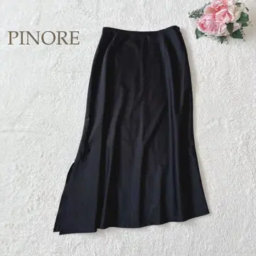피노레 롱 스커트 비대칭 밑단 사선 심플 고급 엘레강트
