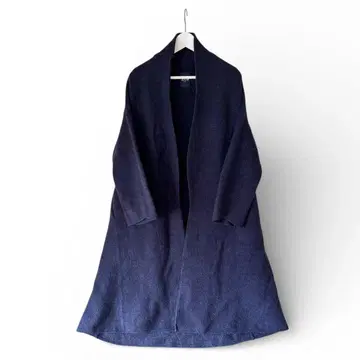 45R 다크 블루 롱 코트