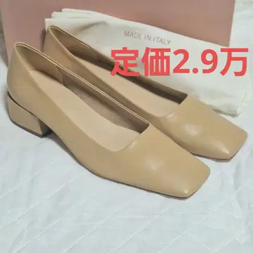 [ 새상품 ] DES PRES 데프레 스퀘어토 가죽 펌프스