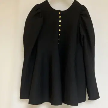 CADUNE 블랙 퍼프 슬리브 상의 사이즈 38