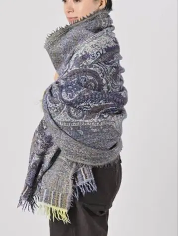 45R 인도 울 자카드 스톨