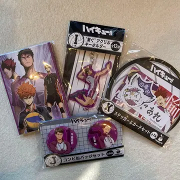 하이큐!! 카드북 & 아크릴 키링 & 캔뱃지 & 스티커 세트