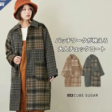 큐브 슈가 패치워크 코트