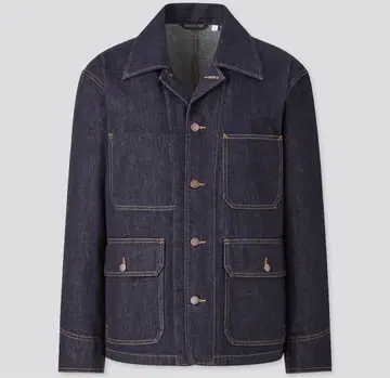 [ 완판템 ] UNIQLO U 데님 워크 자켓 L 네이비