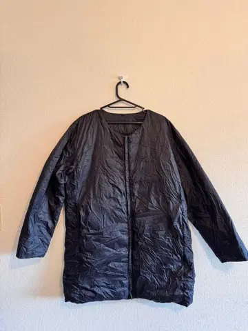 무인양품 다운 자켓 패커블 L 네이비