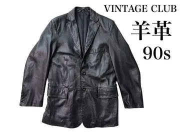 VINTAGE CLUB 양가죽 테일러드형 가죽 자켓 빈티지 새상품급
