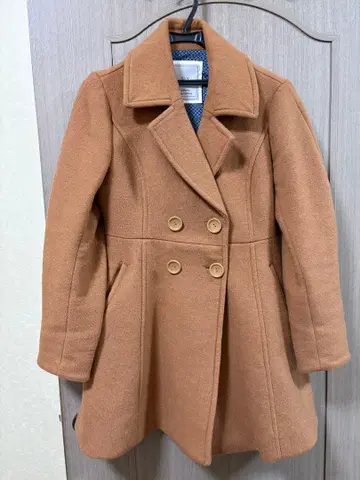 SLY 더블 브레스트 코트 카멜