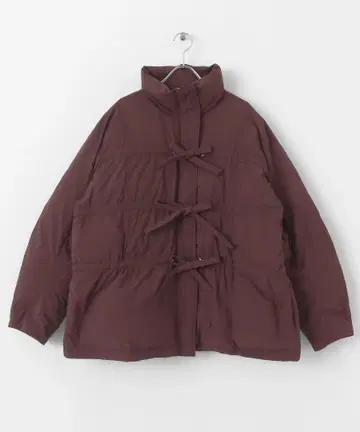 [ 새상품 ] KBF 프론트 리본 패딩 자켓 브라운