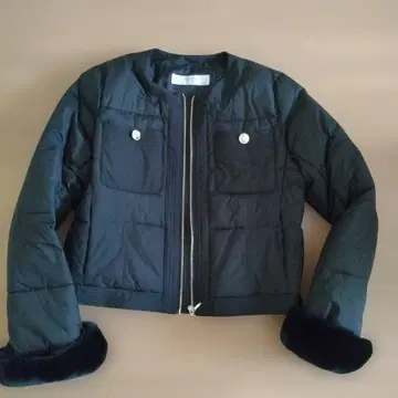 tocco closet 2WAY 소매 퍼 부착 극세사 자켓