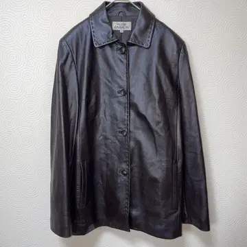 INTER FASHION 양가죽 라무 가죽 자켓 다크 브라운 M