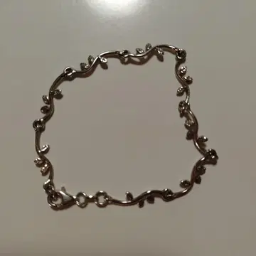 잎 모티브 실버 팔찌 925