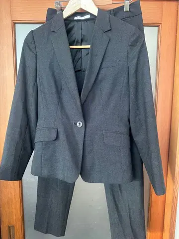 AOKI 그레이 무지조 테일러드 자켓 수트 상하의