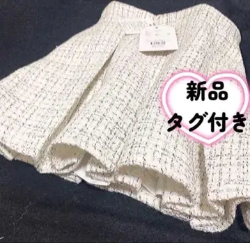 미개봉 새상품 플리츠 미니 스커트 다리치 M 트위드