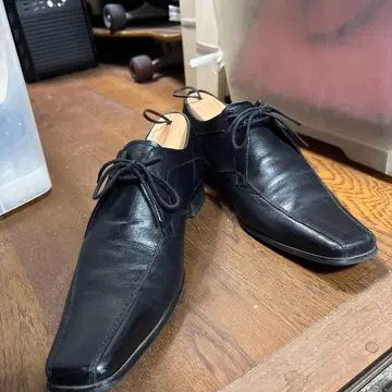 캐서린 햄넷 블랙 가죽 신발 25.0 비즈니스 슬림핏