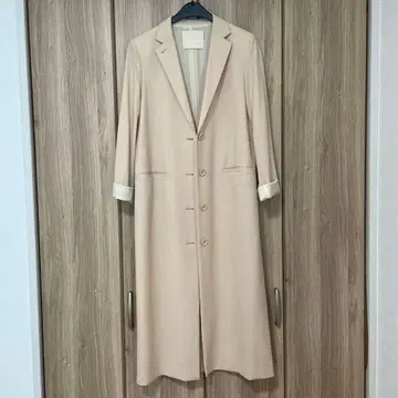 LYRICISM 핑크 베이지 롱 자켓