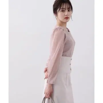 시어 슬리브 골지 프로포션 드레싱