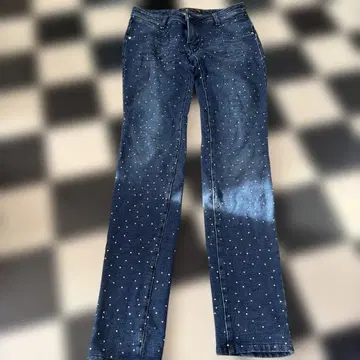 VO JEANS 비쥬 장식 스키니 데님