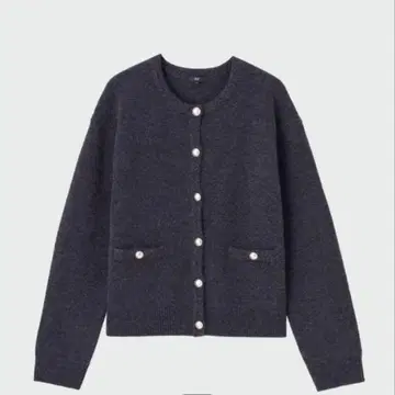 새상품급 PLST 엑스트라 파인 메리노울 가디건 그레이 S