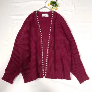 Vin 야마다야 니트 가디건 펄 코튼 스콧 클럽