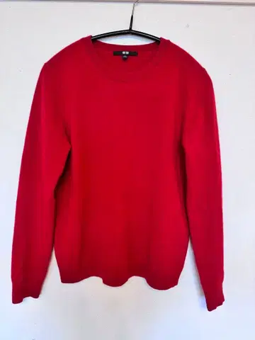 유니클로 캐시미어 스웨터 L 빨간색