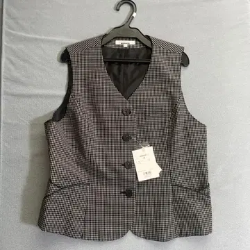 체크 무늬 베스트 사이즈 19호