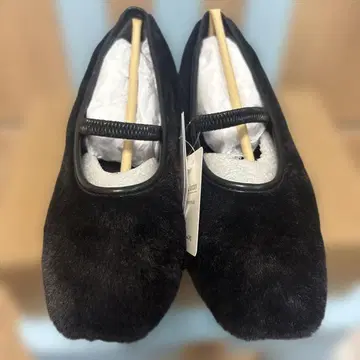 인조 모피 부드러운 펌프스 블랙 L