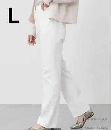 PLST 슬림 스트레이트 팬츠 쉐이프 리저브 L 화이트