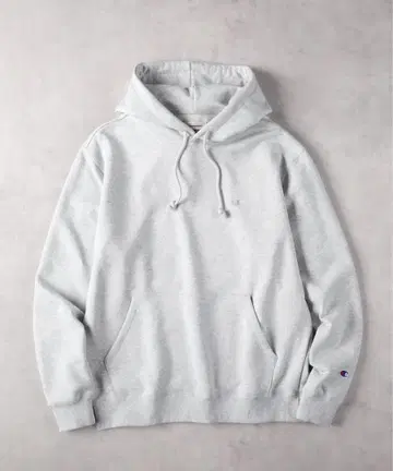 Champion 그레이 후드 부착 후드티