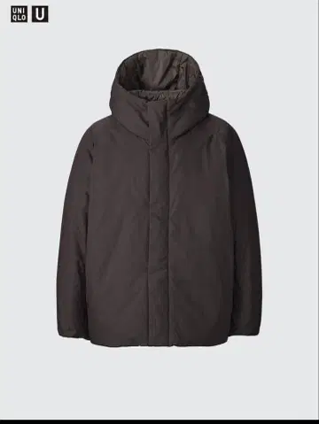 유니클로 U 퍼프 테크 볼륨 후드티 블루종