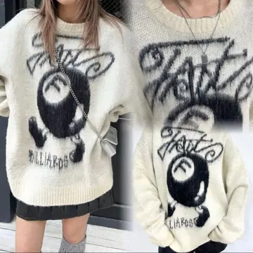 who's who gallery 당구 모헤어 크루 니트