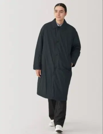 새상품 무인양품 충전솜 코트 M 트렌치 다운